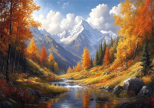 Puzzle 300 Teile Erwachsene Berg 40x28cm,300pcs Klassische Puzzles Landschaft Anspruchsvoll Jigsaw Spielzeug Puzzlespiel Lernspiel Impossible Holzpuzzle Geeignet für alle Altersgruppen Geschenk P-857 von Dnnufagg