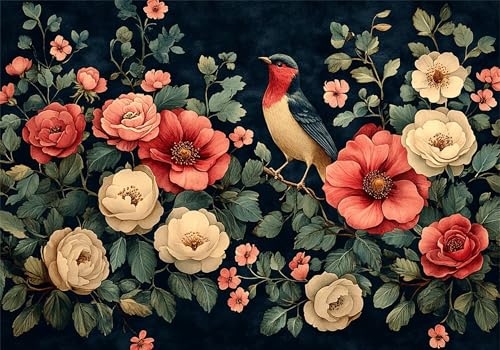Puzzle 300 Teile Erwachsene Blume 40x28cm,300pcs Klassische Puzzles Vogel Anspruchsvoll Jigsaw Spielzeug Puzzlespiel Lernspiel Impossible Holzpuzzle Geeignet für alle Altersgruppen Geschenk P-867 von Dnnufagg