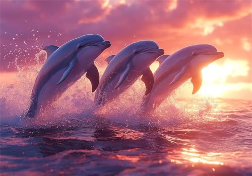 Puzzle 300 Teile Erwachsene Delphin 40x28cm,300pcs Klassische Puzzles Sonnenuntergang Anspruchsvoll Jigsaw Spielzeug Puzzlespiel Impossible Holzpuzzle Geeignet für alle Altersgruppen Geschenk P-234 Puzzle 300 Teile Erwachsene Delphin 40x28cm,300pcs Klassische Puzzles Sonnenuntergang Anspruchsvoll Jigsaw Spielzeug Puzzlespiel Impossible Holzpuzzle Geeignet für alle Altersgruppen Geschenk P-234 von Dnnufagg