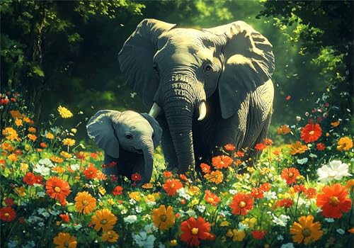 Puzzle 300 Teile Erwachsene Elefant 40x28cm,300pcs Klassische Puzzles Blume Anspruchsvoll Jigsaw Spielzeug Puzzlespiel Lernspiel Impossible Holzpuzzle Geeignet für alle Altersgruppen Geschenk P-681 Puzzle 300 Teile Erwachsene Elefant 40x28cm,300pcs Klassische Puzzles Blume Anspruchsvoll Jigsaw Spielzeug Puzzlespiel Lernspiel Impossible Holzpuzzle Geeignet für alle Altersgruppen Geschenk P-681 von Dnnufagg