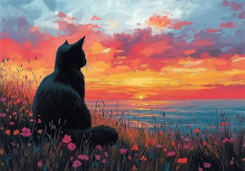 Puzzle 300 Teile Erwachsene Katze 40x28cm,300pcs Klassische Puzzles Sonnenuntergang Anspruchsvoll Jigsaw Spielzeug Puzzlespiel Impossible Holzpuzzle Geeignet für alle Altersgruppen Geschenk P-607 Puzzle 300 Teile Erwachsene Katze 40x28cm,300pcs Klassische Puzzles Sonnenuntergang Anspruchsvoll Jigsaw Spielzeug Puzzlespiel Impossible Holzpuzzle Geeignet für alle Altersgruppen Geschenk P-607 von Dnnufagg