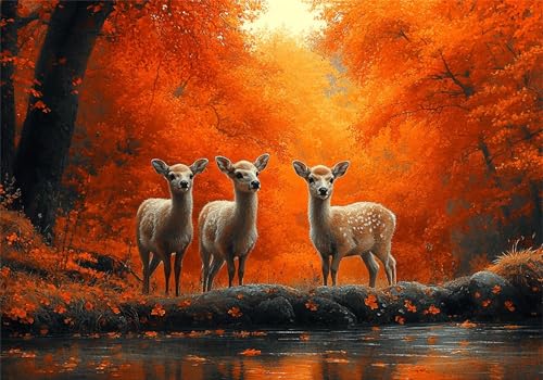 Puzzle 300 Teile Erwachsene REH 40x28cm,300pcs Klassische Puzzles Wald Anspruchsvoll Jigsaw Spielzeug Puzzlespiel Lernspiel Impossible Holzpuzzle Geeignet für alle Altersgruppen Geschenk P-976 Puzzle 300 Teile Erwachsene REH 40x28cm,300pcs Klassische Puzzles Wald Anspruchsvoll Jigsaw Spielzeug Puzzlespiel Lernspiel Impossible Holzpuzzle Geeignet für alle Altersgruppen Geschenk P-976 von Dnnufagg