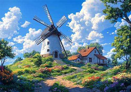 Puzzle 300 Teile Erwachsene Windmühle 40x28cm,300pcs Klassische Puzzles Landschaft Anspruchsvoll Jigsaw Spielzeug Puzzlespiel Impossible Holzpuzzle Geeignet für alle Altersgruppen Geschenk P-288 Puzzle 300 Teile Erwachsene Windmühle 40x28cm,300pcs Klassische Puzzles Landschaft Anspruchsvoll Jigsaw Spielzeug Puzzlespiel Impossible Holzpuzzle Geeignet für alle Altersgruppen Geschenk P-288 von Dnnufagg