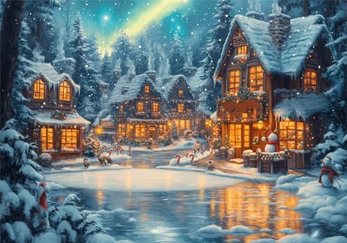 Puzzle 300 Teile Erwachsene Winter 40x28cm,300pcs Klassische Puzzles Schneemann Anspruchsvoll Jigsaw Spielzeug Puzzlespiel Impossible Holzpuzzle Geeignet für Kinder ab 14 Jahren Geschenk P-157 von Dnnufagg