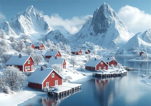 Puzzle 4000 Teile Erwachsene Haus 141x87cm,4000pcs Klassische Puzzles See Anspruchsvoll Jigsaw Spielzeug Puzzlespiel Lernspiel Impossible Holzpuzzle Geeignet für alle Altersgruppen Geschenk P-842 von Dnnufagg