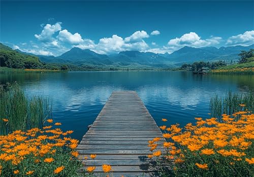 Puzzle 4000 Teile Erwachsene Landschaft 141x87cm,4000pcs Klassische Puzzles Frühling Anspruchsvoll Jigsaw Spielzeug Puzzlespiel Impossible Holzpuzzle Geeignet für alle Altersgruppen Geschenk P-858 von Dnnufagg
