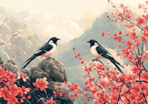 Puzzle 4000 Teile Erwachsene Pflaumenbossom 141x87cm,4000pcs Klassische Puzzles Elster Anspruchsvoll Jigsaw Spielzeug Puzzlespiel Impossible Holzpuzzle Geeignet für alle Altersgruppen Geschenk P-753 von Dnnufagg