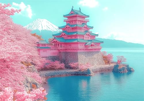 Rosa Puzzle 5000 Teile Erwachsene Klassische Puzzles Haus Jigsaw Anspruchsvoll Impossible Schwer Pädagogisches Spielzeug Kinder Holzpuzzlem Groß Puzzlespiel Geeignet für alle Altersgruppen P-275 von Dnnufagg