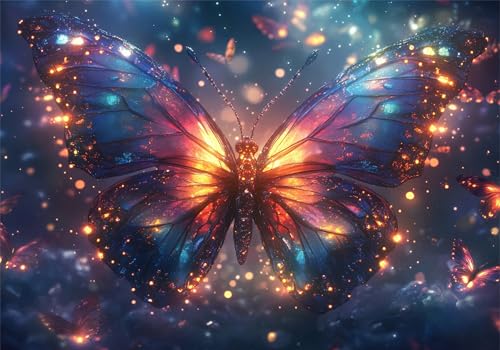 Schmetterling Puzzle 5000 Teile Erwachsene Klassische Puzzles Glänzend Jigsaw Anspruchsvoll Impossible Pädagogisches Spielzeug Kinder Holzpuzzlem Puzzlespiel Geeignet für alle Altersgruppen P-603 von Dnnufagg