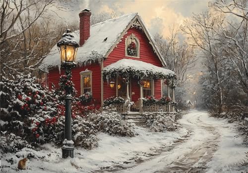 Schnee Puzzle 3000 Teile Erwachsene Klassische Puzzles Haus Jigsaw Anspruchsvoll Impossible Schwer Pädagogisches Spielzeug Kinder Holzpuzzlem Groß Puzzlespiel Geeignet für alle Altersgruppen P-280 von Dnnufagg