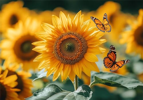 Sonnenblume Puzzle 500 Teile Erwachsene Klassische Puzzles Blume Jigsaw Anspruchsvoll Impossible Schwer Pädagogisches Spielzeug Kinder Holzpuzzlem Puzzlespiel Geeignet für alle Altersgruppen P-785 von Dnnufagg