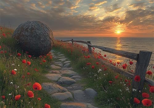 Sonnenuntergang Puzzle 5000 Teile Erwachsene Klassische Puzzles Blume Jigsaw Anspruchsvoll Impossible Pädagogisches Spielzeug Kinder Holzpuzzlem Puzzlespiel Geeignet für alle Altersgruppen P-942 von Dnnufagg