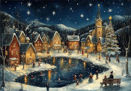 Sternenhimmel Puzzle 300 Teile Erwachsene Klassische Puzzles Häuser Jigsaw Anspruchsvoll Impossible Schwer Pädagogisches Spielzeug Kinder Holzpuzzlem Puzzlespiel Geeignet für alle Altersgruppen P-874 von Dnnufagg