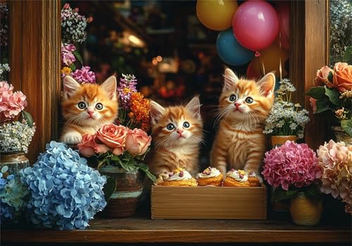 Tier Puzzle 1500 Teile Erwachsene Klassische Puzzles Katze Jigsaw Anspruchsvoll Impossible Schwer Pädagogisches Spielzeug Kinder Holzpuzzlem Groß Puzzlespiel Geeignet für alle Altersgruppen P-502 von Dnnufagg