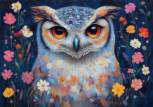 Tier Puzzle 500 Teile Erwachsene Klassische Puzzles Eule Jigsaw Anspruchsvoll Impossible Schwer Pädagogisches Spielzeug Kinder Holzpuzzlem Groß Puzzlespiel Geeignet für alle Altersgruppen P-93 von Dnnufagg