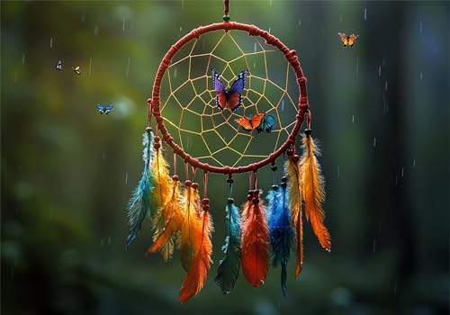 Traumfänger Puzzle 5000 Teile Erwachsene Klassische Puzzles Schmetterling Jigsaw Anspruchsvoll Impossible Pädagogisches Spielzeug Kinder Holzpuzzlem Puzzlespiel Geeignet für alle Altersgruppen P-329 von Dnnufagg