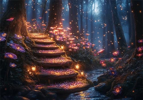 Wald Puzzle 1500 Teile Erwachsene Klassische Puzzles Blume Jigsaw Anspruchsvoll Impossible Schwer Pädagogisches Spielzeug Kinder Holzpuzzlem Groß Puzzlespiel Geeignet für alle Altersgruppen P-82 von Dnnufagg