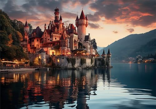 Wunderland Puzzle 5000 Teile Erwachsene Klassische Puzzles Landschaft Jigsaw Anspruchsvoll Impossible Pädagogisches Spielzeug Kinder Holzpuzzlem Puzzlespiel Geeignet für alle Altersgruppen P-390 von Dnnufagg