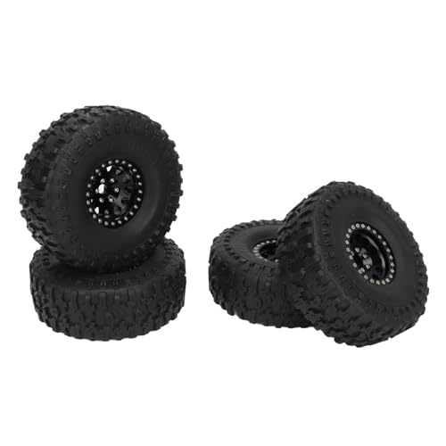 Doact 1,9 Zoll RC Crawler Reifen, Langlebige RC Crawler Radreifen 4PCS Super Grip Verschleißfest für SCX10 1/10 (Black) von Doact