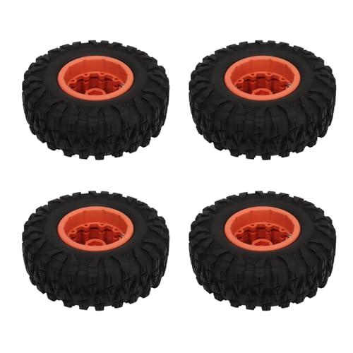 Doact RC-Crawler-Reifen, Gummi und Nylon, 2,2 Zoll, RC-Crawler-Reifen, Starke Dämpfung, Verschleißfest, 2,2 Zoll für die Reparatur von RC-Autos (ORANGE) von Doact