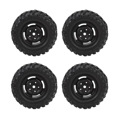 Doact RC-Reifen, 4 Stück Gummiabdeckung, Toll Dämpfender RC-Autoreifen für 1/10 Ferngesteuerte Autos (Black) von Doact