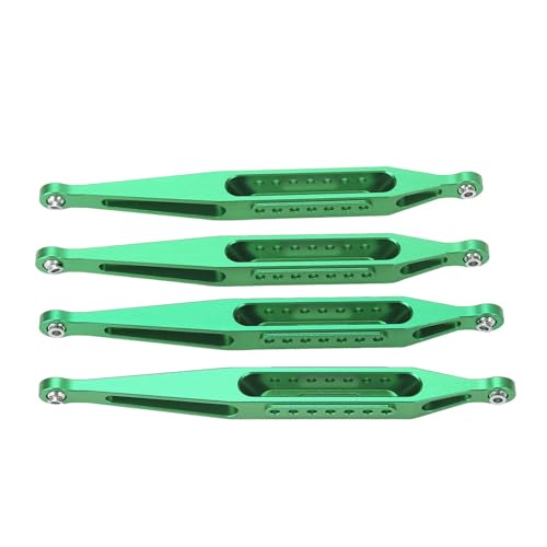 Doact RC-Untere Aufhängungsglieder, Präzise Gefertigte Aluminiumlegierung, Exquisite Farbe, 4-teiliges RC-Aufhängungsglieder-Set, Anti-Verformung, Hohe Festigkeit Zum Austausch (Green) von Doact