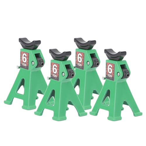 Doact Wagenheberständer, Stabile Leistung, Robuster RC-Wagenheberständer, Feine Verarbeitung, 4 Stück, Höhenverstellbar, Umweltfreundlich für RC-Autos (Green) von Doact