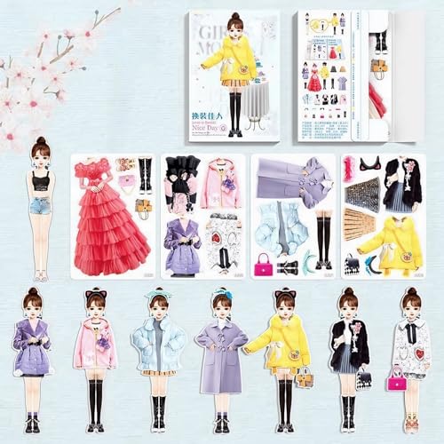 Magnetic Dress Up Baby Paper Dolls, Magnetic Princess Dress Up Paper Doll Set, Magnet Dress Up Games for 3+ Year Old Girls Toddler (G) von Doandcan