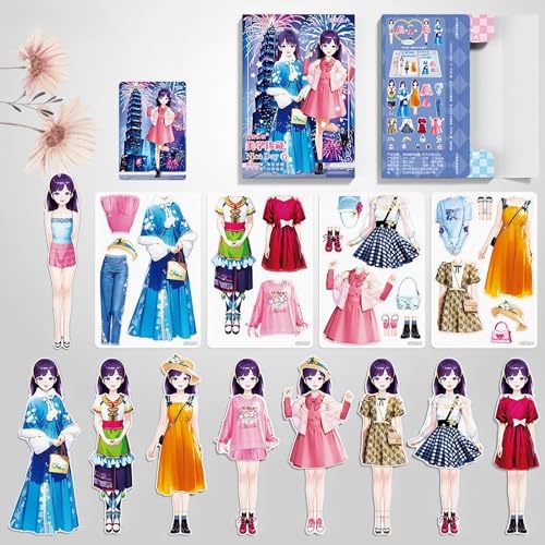 Magnetic Dress Up Baby Paper Dolls, Magnetic Princess Dress Up Paper Doll Set, Magnet Dress Up Games for 3+ Year Old Girls Toddler (I) von Doandcan