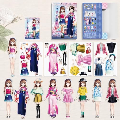 Magnetic Dress Up Baby Paper Dolls, Magnetic Princess Dress Up Paper Doll Set, Magnet Dress Up Games for 3+ Year Old Girls Toddler (K) von Doandcan