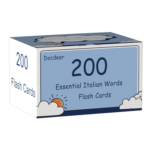 200 Essentielle italienische Wörter, Vokabelkarteikarten, Lernkarte für Anfänger und Erwachsene, Italienisch lernen für Anfänger und Erwachsene 200 Essentielle italienische Wörter, Vokabelkarteikarten, Lernkarte für Anfänger und Erwachsene, Italienisch lernen für Anfänger und Erwachsene von Docdeer