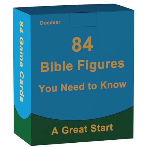 Docdeer 84 Bibelfiguren Trivia-Spielkarten für Erwachsene und Familie, tolles christliches Geschenk für Bibelstudium Docdeer 84 Bibelfiguren Trivia-Spielkarten für Erwachsene und Familie, tolles christliches Geschenk für Bibelstudium von Docdeer