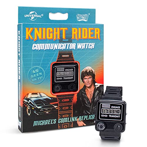 Doctor Collector Supercar Knight Rider Communicator Watch, offizielle Replik von Michaels Comlink, Digitale Sammleruhr mit Knight Industries Logo Doctor Collector Supercar Knight Rider Communicator Watch, offizielle Replik von Michaels Comlink, Digitale Sammleruhr mit Knight Industries Logo von Doctor Collector