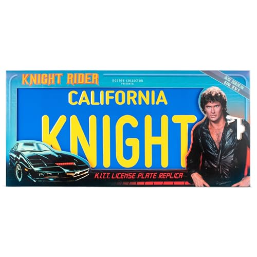Doctor Collector Supercar Knight Rider K.I.T.T. Kennzeichen, offizielle Metallreplik im Maßstab 1:1, Sammleredition mit geprägten Details, 30 x 15 cm Doctor Collector Supercar Knight Rider K.I.T.T. Kennzeichen, offizielle Metallreplik im Maßstab 1:1, Sammleredition mit geprägten Details, 30 x 15 cm von Doctor Collector