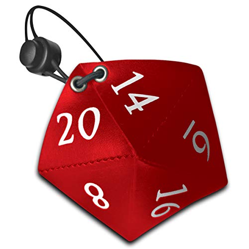 Doctor Frikistein D20 Bag | Rollenspiel-Würfelförmige Tasche für RPG würfel | POLYSKIN Leder mit Schnur und Verschluss (Rot) von Doctor Frikistein