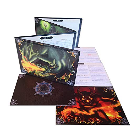 Summoning Dungeon Master Screen | SICHTSCHUTZ FÜR Rollenspiele-SPIELLEITER, VIELSEITIG, ANPASSBAR, TROCKEN ABWISCHEN von Doctor Frikistein