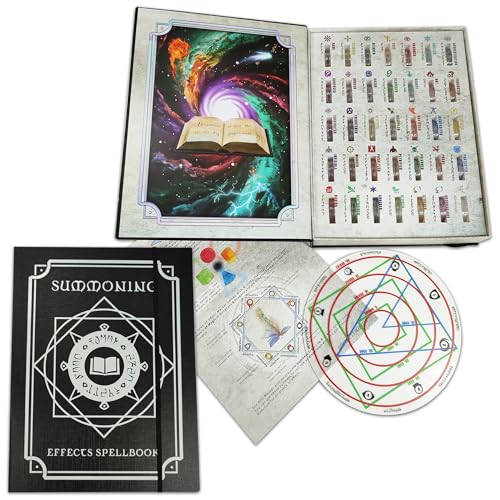 Doctor Frikistein Summoning Effects Spellbook | Rollenspielzubehör | 140 Ringe der Bedingungen und Magie + AOE Vorlage von Doctor Frikistein