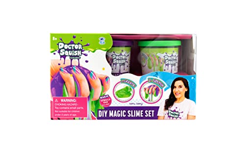 Doctor Squish - Magic Slime Double Set - Green and Purple - 280 Grams von Doctor Squish