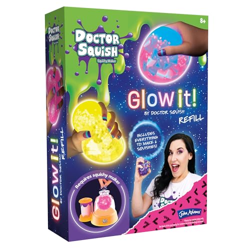 John Adams | Doctor Squish Glow It! Squishy Maker Nachfüllpack: Machen Sie Ihre eigenen im Dunkeln leuchtenden Squishies! | Kunst & Handwerk | ab 8 Jahren von Doctor Squish
