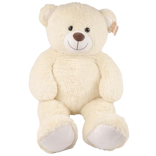 Dodo d'AMOUR - XXL Plüschbär - Tiere - 192912 - Weiß - Spielzeug für Kinder - Geschenk - Riesen - Weich - Beruhigend - Kuscheltier - Dekoration - 100 cm x 50 cm - Ab 12 Monaten von Dodo d'AMOUR