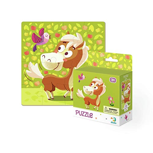 Dodo D300114 Educational Pony Puzzle 16 Pieces, Various von Dodo