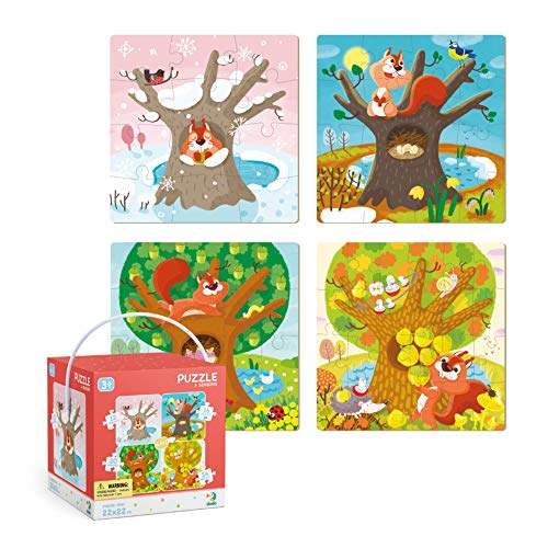 4 in 1 Jigsaw Puzzles (12, 16, 20, 24 Pieces) for 3 Year olds 4 Seasons Dodo Children Early Learning Educational Gift for Boys and Girls von Dodo