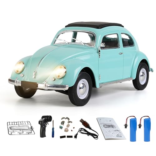 Dodoore 1:16 Fernbedienung Auto, 2,4 GHz RC Auto 4CH Full-Scale RC Car Hinterradantrieb LED Fernlicht 1950 Modell Auto Spielzeug von Dodoore