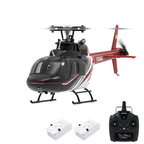 Dodoore Ferngesteuerter Hubschrauber, 2,4 GHz RC Helikopter mit bürstenlosen Motoren, Höhenhaltung, Gyro, optischer Flusspositionierungsfunktion, 6 Kanal Querruderloses Mini Helicopter von Dodoore