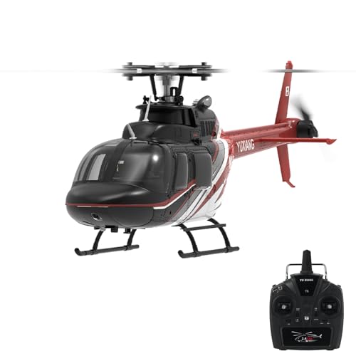 Dodoore Ferngesteuerter Hubschrauber, 2,4 GHz RC Helikopter mit bürstenlosen Motoren, Höhenhaltung, Gyro, optischer Flusspositionierungsfunktion, 6 Kanal Querruderloses Mini Helicopter von Dodoore