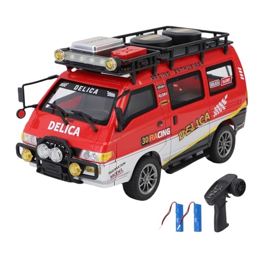 Dodoore Ferngesteuertes Auto, 1:24 2,4G RC Auto mit LED-Scheinwerfern, Dual-Speed-Modus, 50 Minuten Lange Dauer, RC Car Spielzeugauto Geschenke (Rot 2 Batterien) von Dodoore