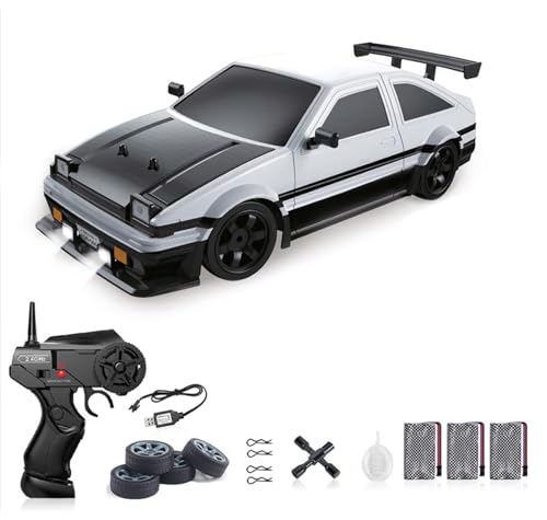 Dodoore Ferngesteuertes Auto 1/16 RC Auto Drift Besprühen LED-Licht 40 Minuten Spaßzeit 18 km/h 4WD 2,4 GHz Austauschbare Reifen Hohe Geschwindigkeit RC-Drift Car Kindergeschenke Schwarz Weiß 3 Akku Dodoore Ferngesteuertes Auto 1/16 RC Auto Drift Besprühen LED-Licht 40 Minuten Spaßzeit 18 km/h 4WD 2,4 GHz Austauschbare Reifen Hohe Geschwindigkeit RC-Drift Car Kindergeschenke Schwarz Weiß 3 Akku von Dodoore