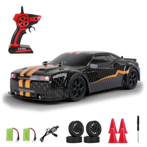 Dodoore Ferngesteuertes Auto 30 km/h RC Auto Drift 1/14 4WD 2,4 GHz 40 Minuten Spaß Cooles Licht Austauschbare Reifen Wiederaufladbar Geschenkspielzeug für Kinder Erwachsene Schwarz 2 Batterien Dodoore Ferngesteuertes Auto 30 km/h RC Auto Drift 1/14 4WD 2,4 GHz 40 Minuten Spaß Cooles Licht Austauschbare Reifen Wiederaufladbar Geschenkspielzeug für Kinder Erwachsene Schwarz 2 Batterien von Dodoore