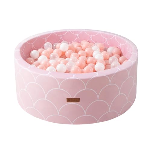 Dodozen Bällebad 100X40cm/200 Bälle ∅ 7Cm Bällepool Für Babys Kinder Rund,Superweicher Samt,Abnehmbar und waschbar,Rosa Muschel:Weiß/Transparent/Rosa Dodozen Bällebad 100X40cm/200 Bälle ∅ 7Cm Bällepool Für Babys Kinder Rund,Superweicher Samt,Abnehmbar und waschbar,Rosa Muschel:Weiß/Transparent/Rosa von Dodozen