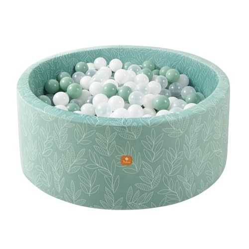 Dodozen Bällebad 100X40cm/200 Bälle ∅ 7Cm Bällepool Für Babys Kinder Rund,Superweicher Samt,Abnehmbar und waschbar,Salbei:Weiß/Transparent/Grün Dodozen Bällebad 100X40cm/200 Bälle ∅ 7Cm Bällepool Für Babys Kinder Rund,Superweicher Samt,Abnehmbar und waschbar,Salbei:Weiß/Transparent/Grün von Dodozen